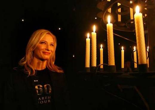Waste less ... Cate Blanchett at the launch of Earth Hour in Sydney
last night.